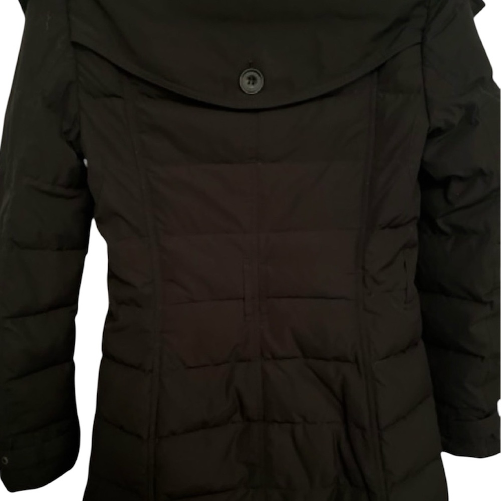 Burberry Brit Black Double-Breasted Down Puffer Coat/Fur Hood - Picture 6 of 14